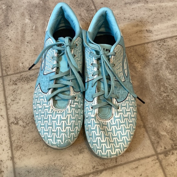 Under Armour force blue and white cleats. In good shape. - Picture 2 of 7